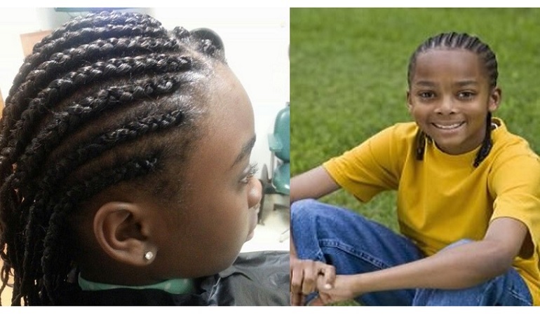 classic braid style for little boy