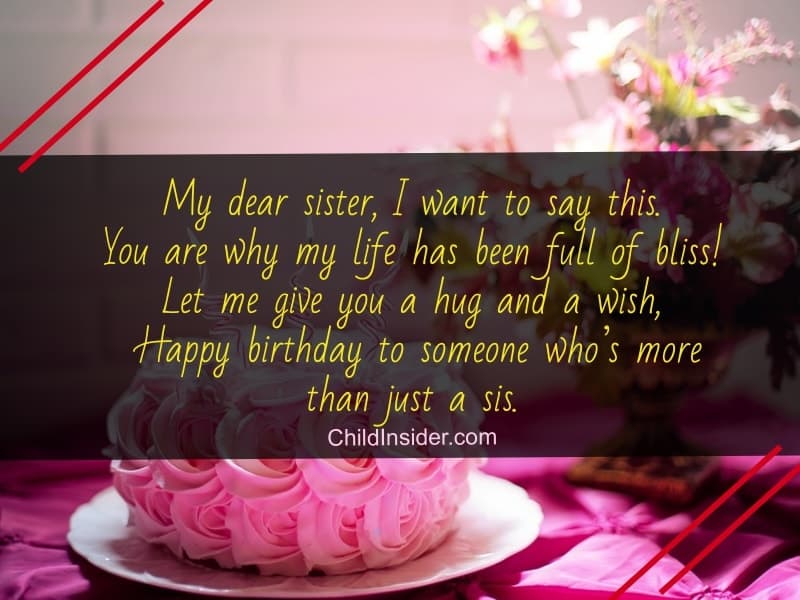 80 Beautiful Birthday Wishes For Sister To Remember Always