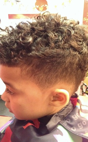 mohawk curls for toddler boy