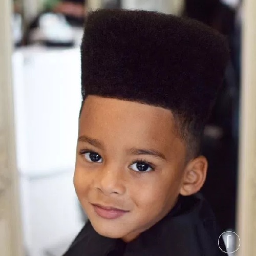 high top afro hairstyle for toddler boy
