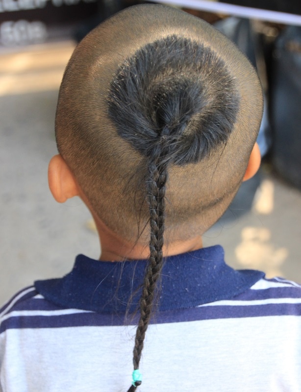 single braid for little boy