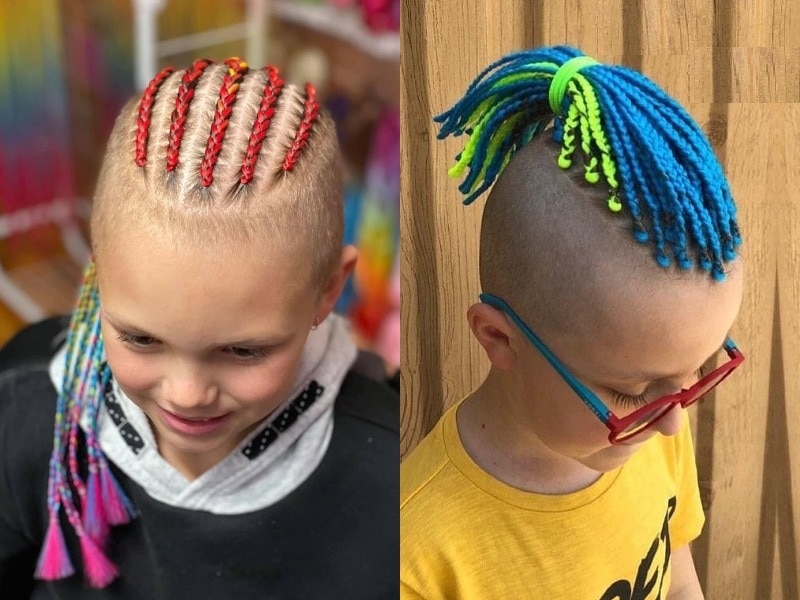 little boy's braids with extensions