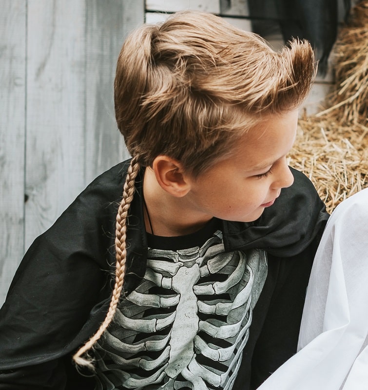 little boy's rattail braids