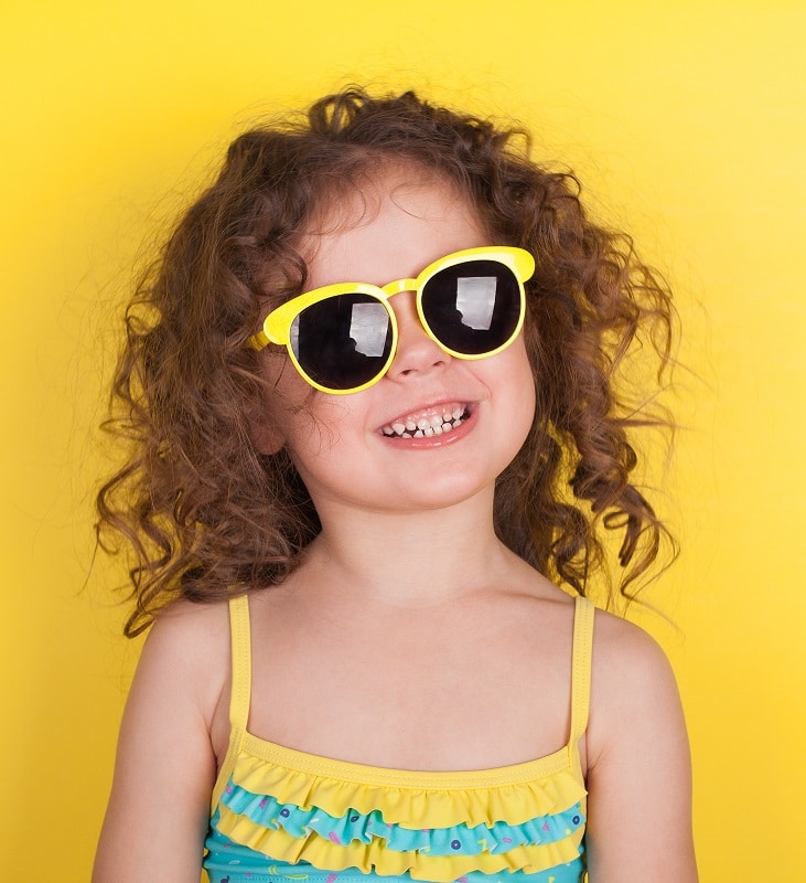 toddler girl's long curly hair