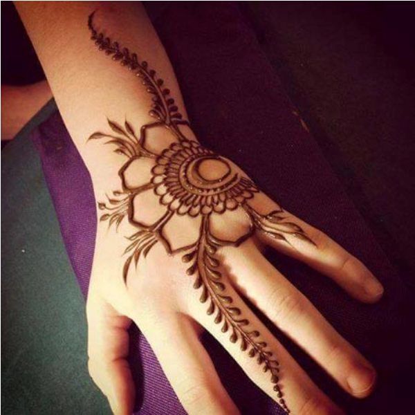 simple flower henna patterns