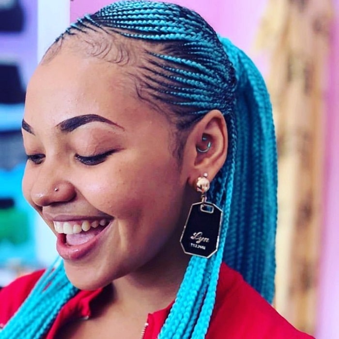 box braid ponytail hairstyles for fat girl 