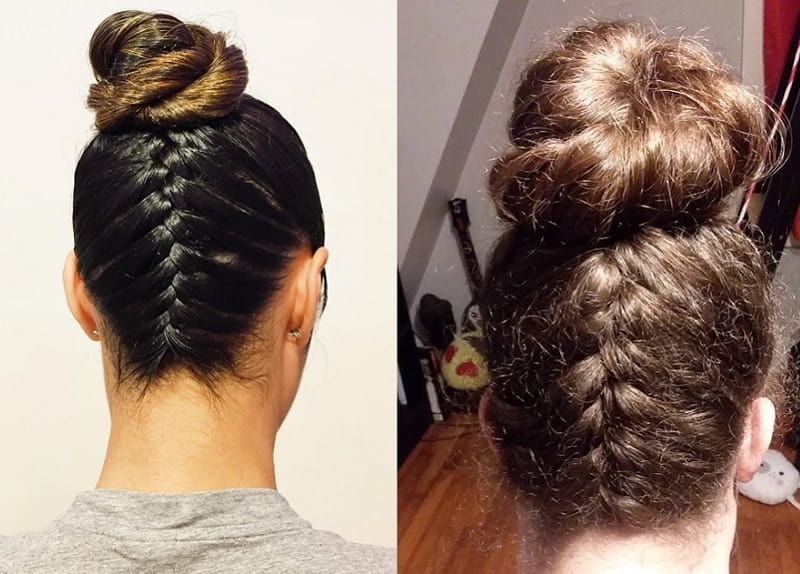 high bun hairstyles for girls