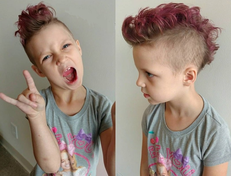 ombre mohawk style for little girl