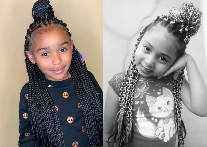 8. Little Black Girl Box Braids - wide 4