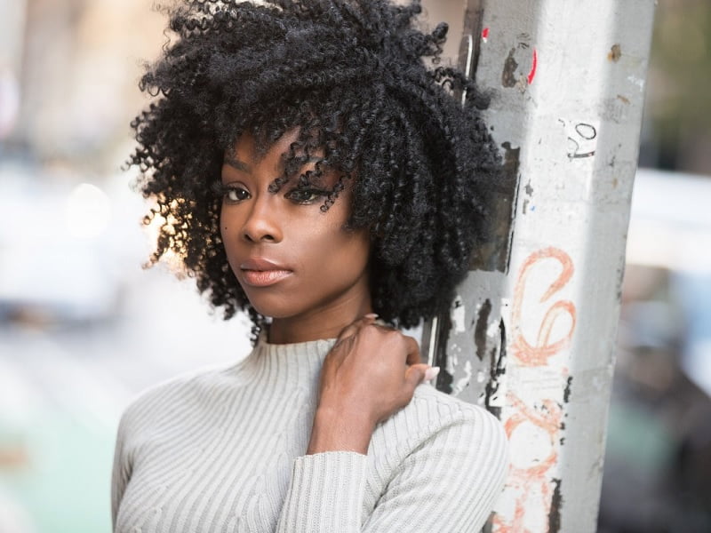 black girl with short curly bob