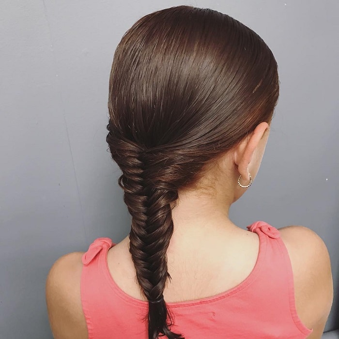 fishtail braided hairstyles for little girl