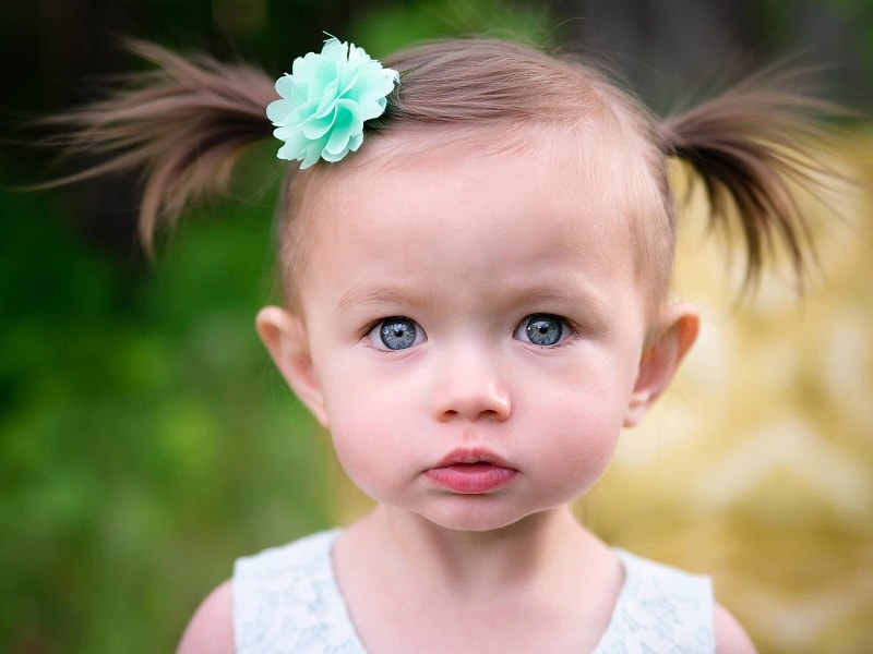 Toddler with Blonde Hair and Pigtails - wide 7