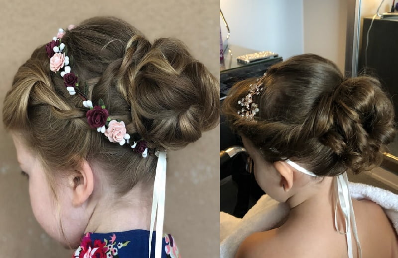 little girl braided updo for little girls