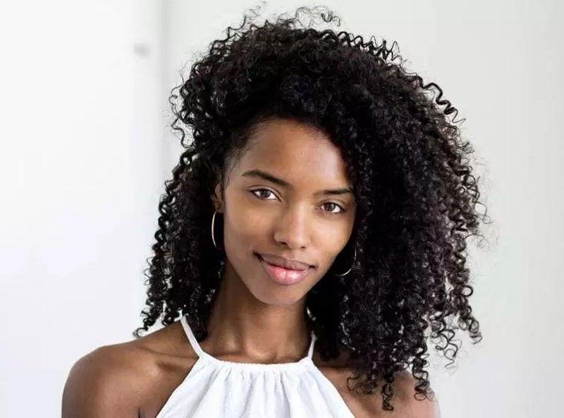 natural tight curly hairstyle for black girls