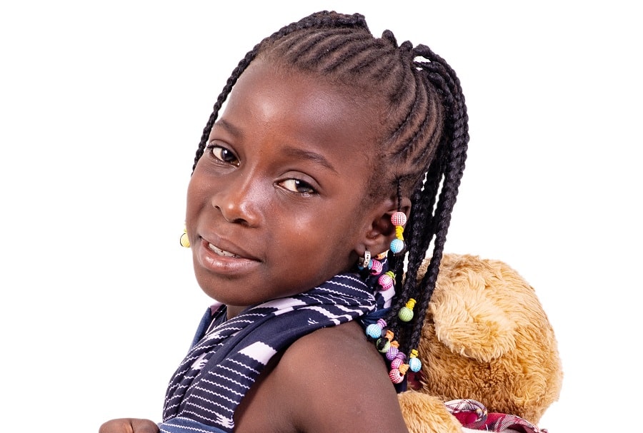 cornrow braid hairstyle for little girls