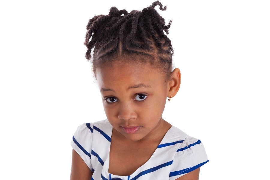 cornrow with twists for little girl