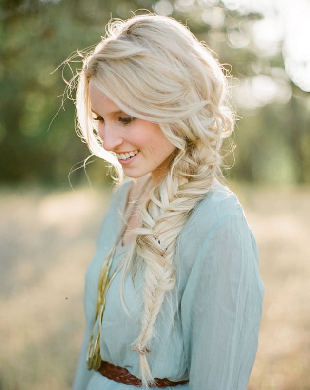 side fishtail braid for country girls 