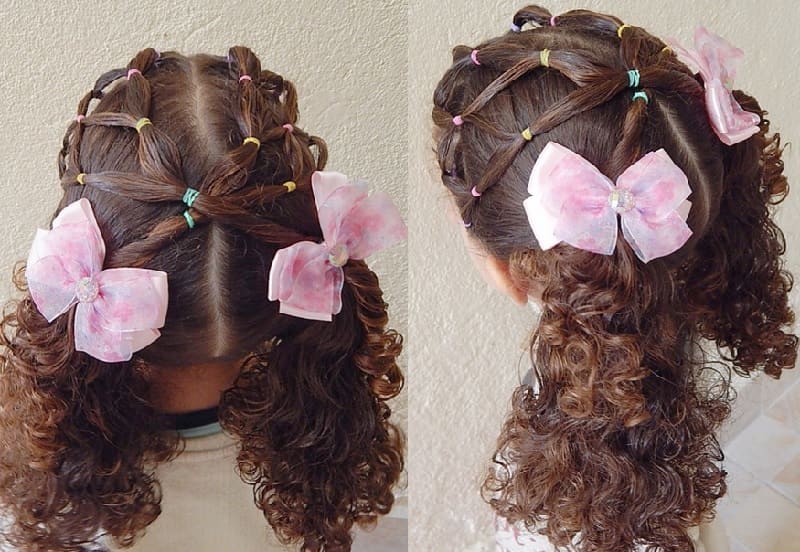 curly pigtails for little girls