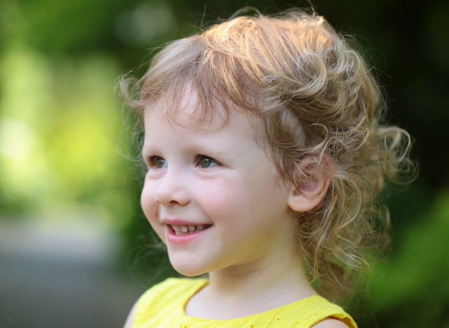 little baby girl curly hairstyle for fine hair