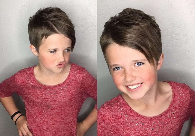 Image of Pixie cut hairstyle for 9 year olds