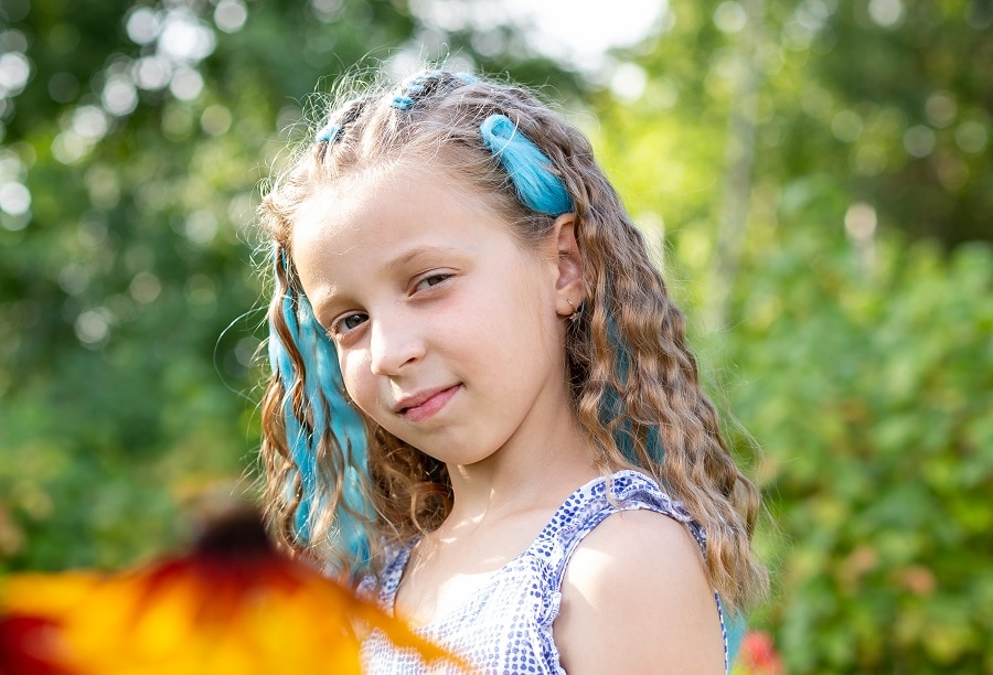 little white girl with cornrow braids