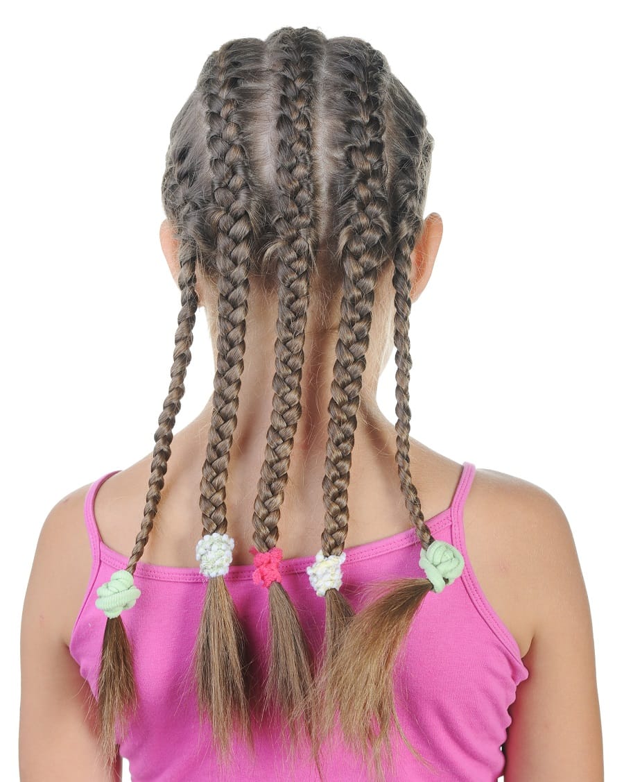 thick cornrow for little girl