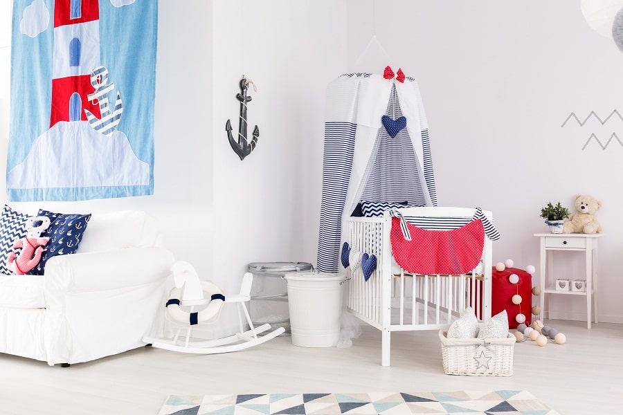 baby boy room ideas blue and white