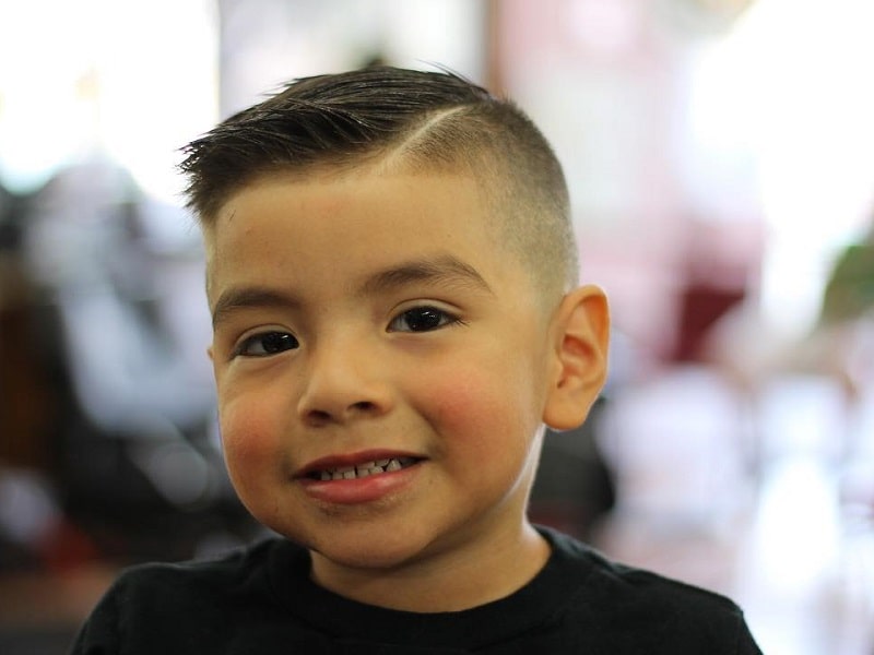 Boys Crew Cut with Hard Part