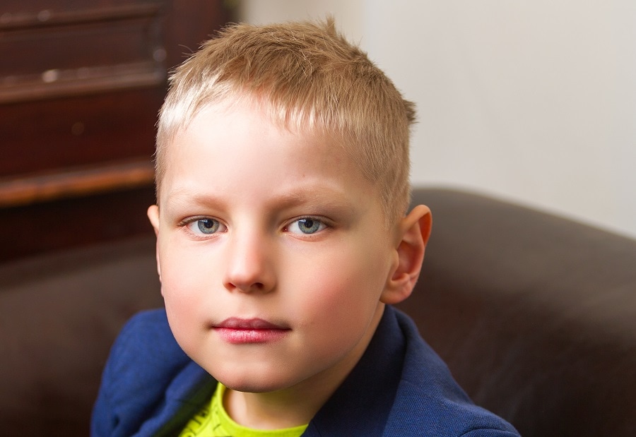 boys crew cut for blonde hair