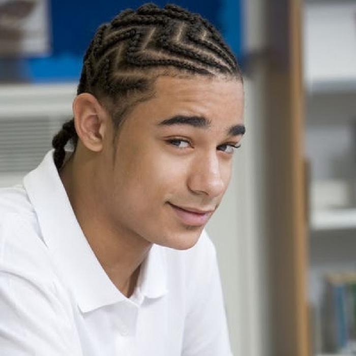cornrows for boys with design