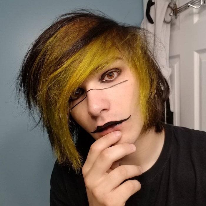 Messy Emo Boy Hair (Brown)