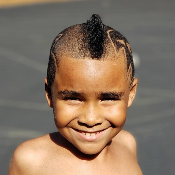 Little boy in bath with wet hair in mohawk portrait  Stock Photo   Masterfile  Premium RoyaltyFree Code 63205554011