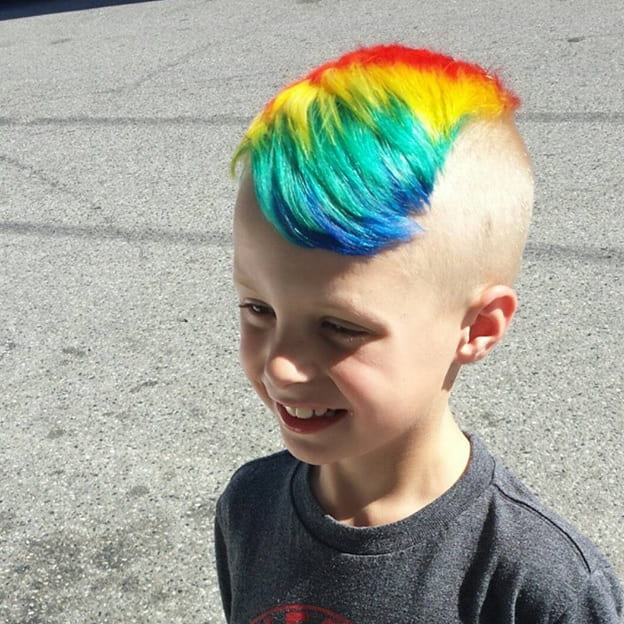 rainbow mohawk for little boy 