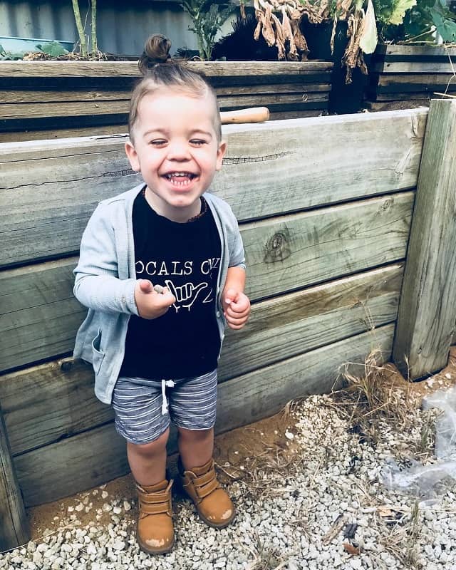 long hair man bun for toddler boys