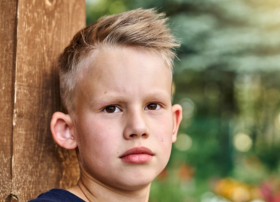 long spiky crew cut for boys