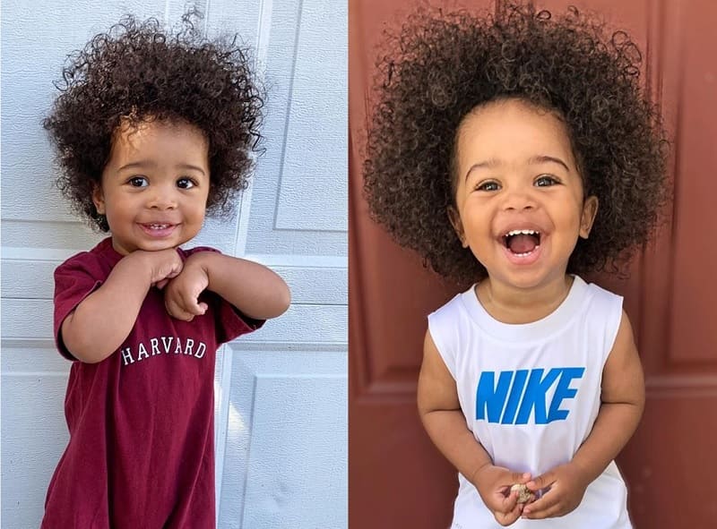 cute mixed babies with curly hair