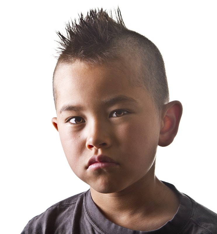 Asian kids mohawk