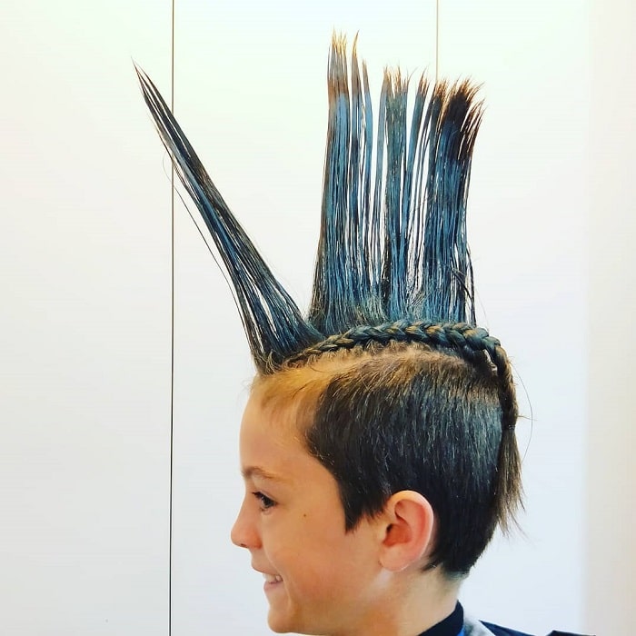 boys braided hairstyles with spiked mohawk 