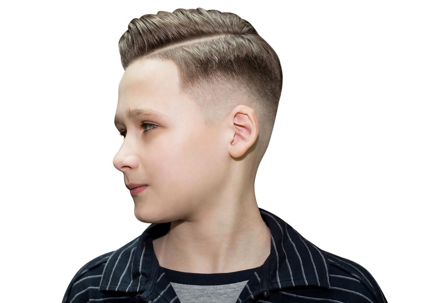 hard part fade haircut for boys