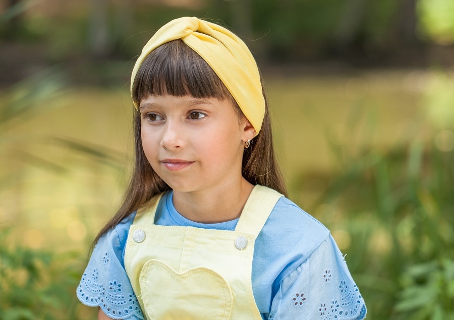 headband hairstyle with bangs for little girls