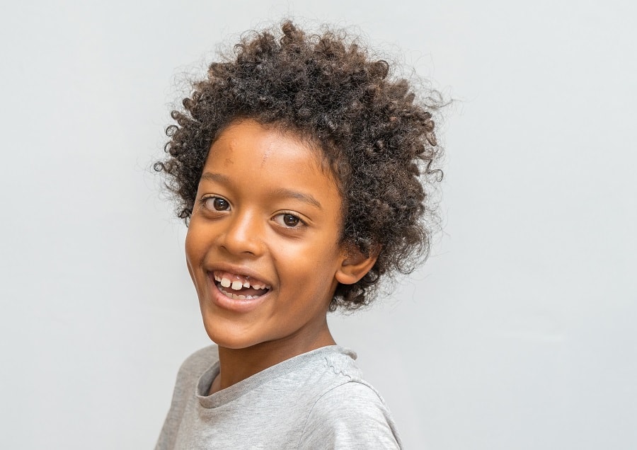 little black boy with curly hair