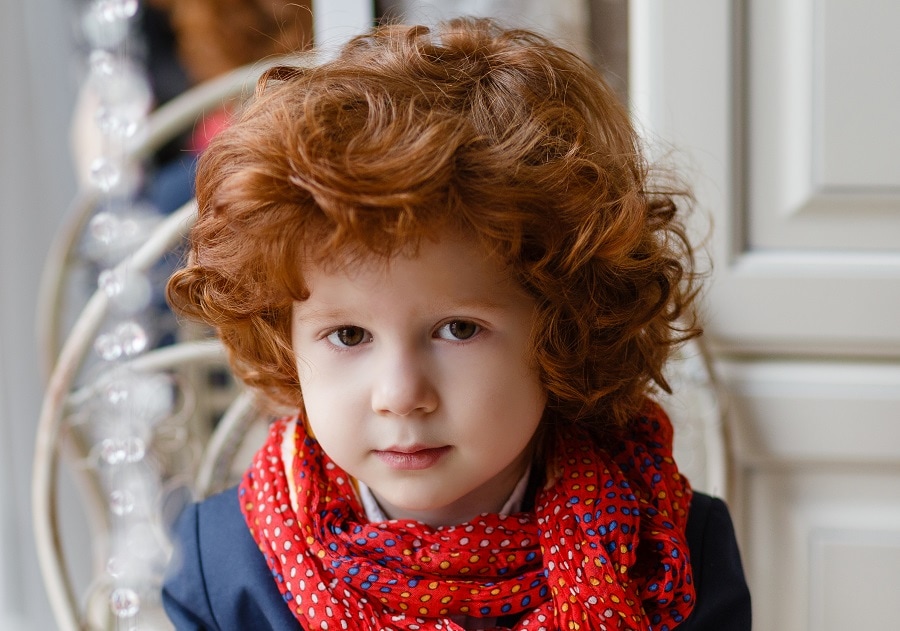 long red curly hairstyle for little boys