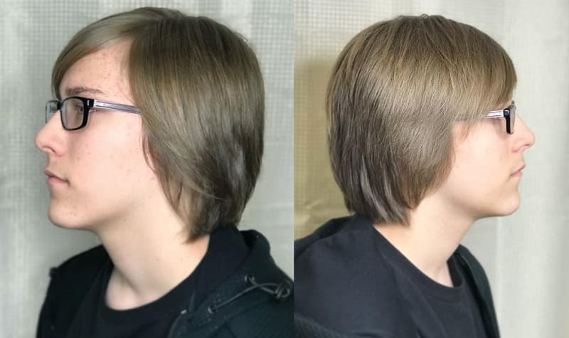 teen boy with shag haircut