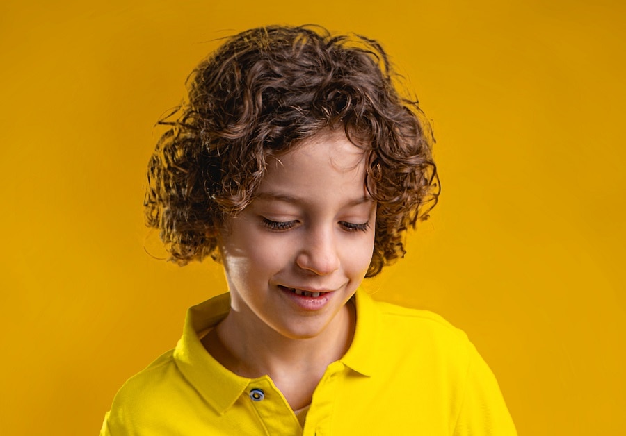curly hairstyle for 7 year old boy