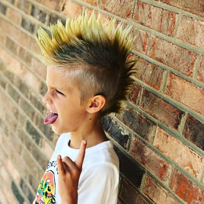 twin colored spiky haircuts for boys 
