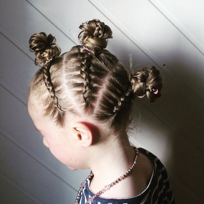 braided bun mohawk for kids