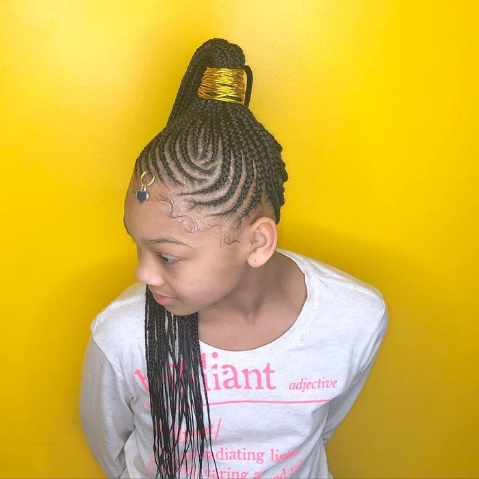 lemonade braided ponytail for kids