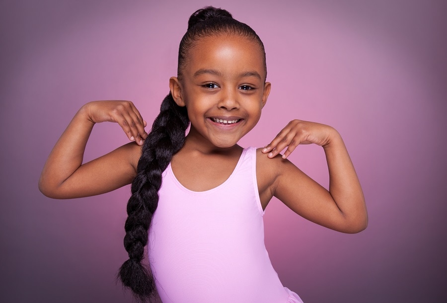 natural braid hairstyle for little girls