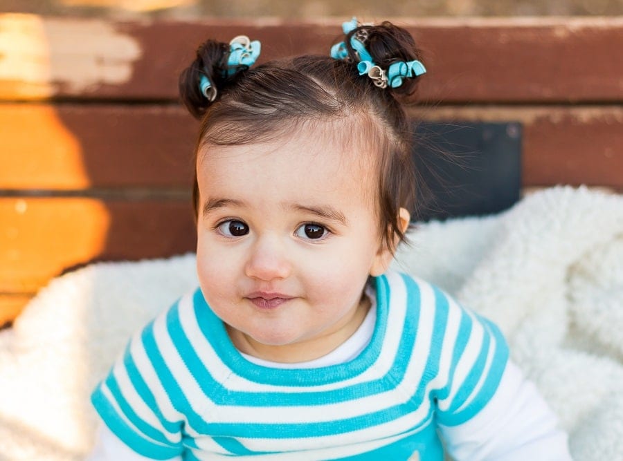 updo hairstyle for baby girls