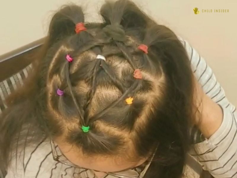 rubber band hairstyle for little girls